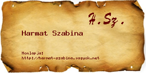 Harmat Szabina névjegykártya